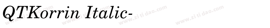 QTKorrin Italic字体转换